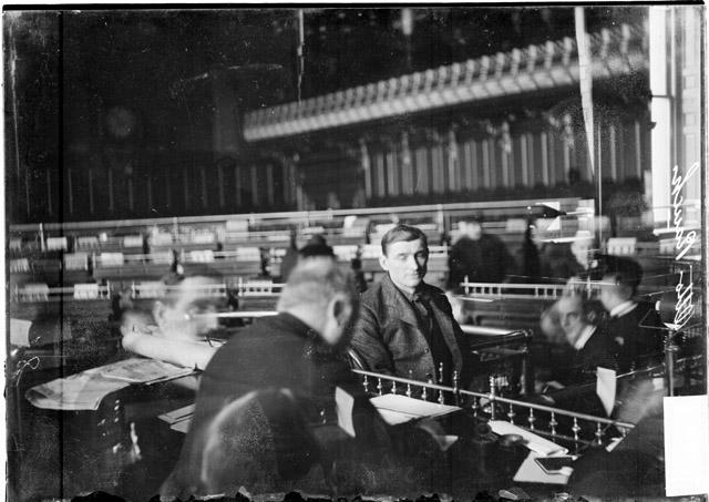 ECC | [Otto Rauch testifying before the speaker's rostrum in the c