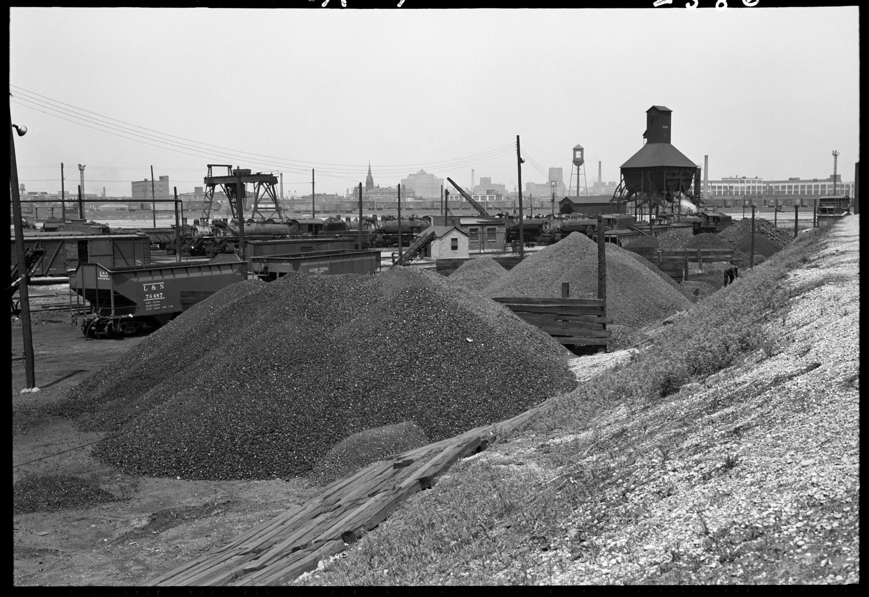 ECC Coal piles, Western Avenue yards, Chicago, May 1948
