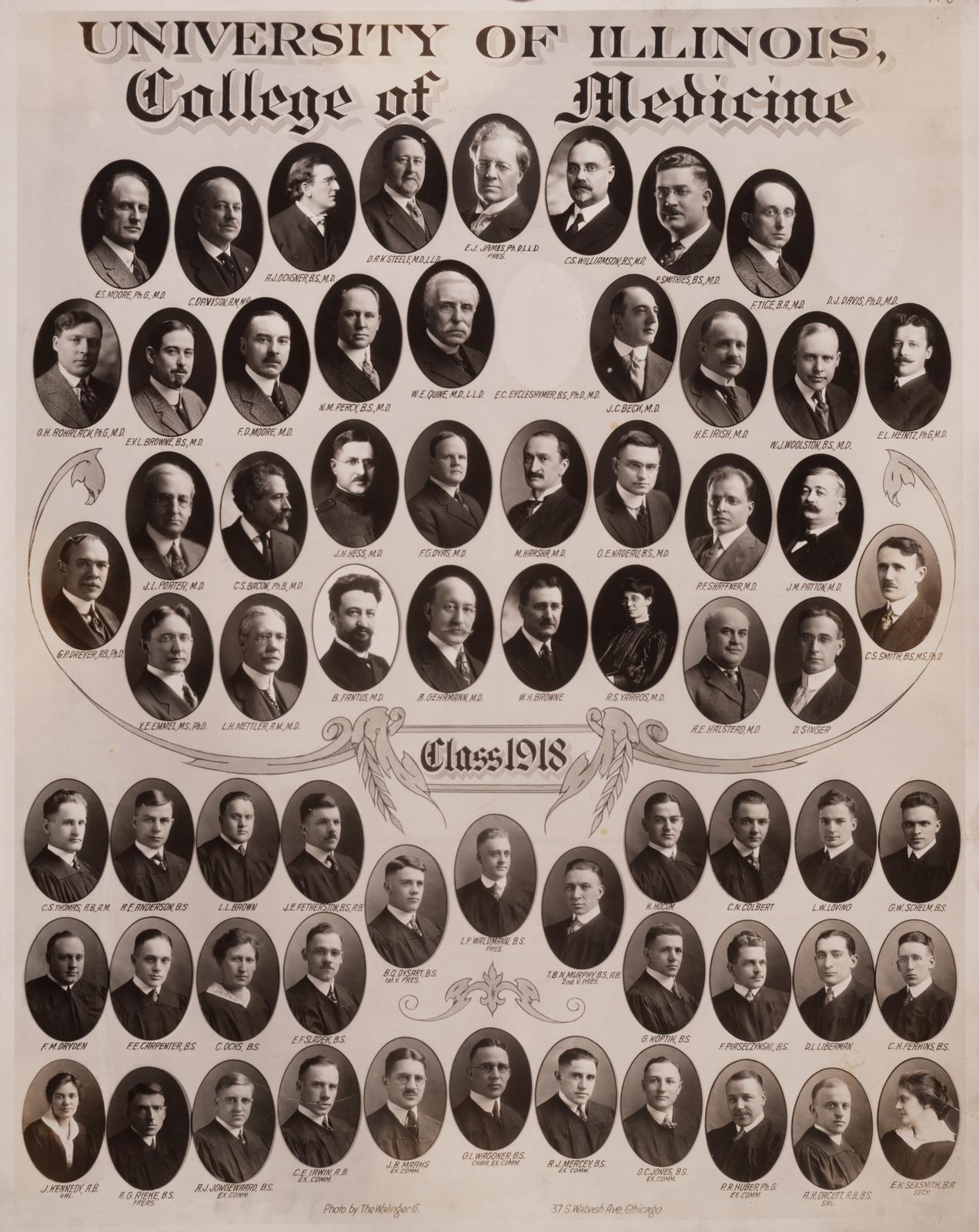 ECC 1918 graduating class, University of Illinois College of Med