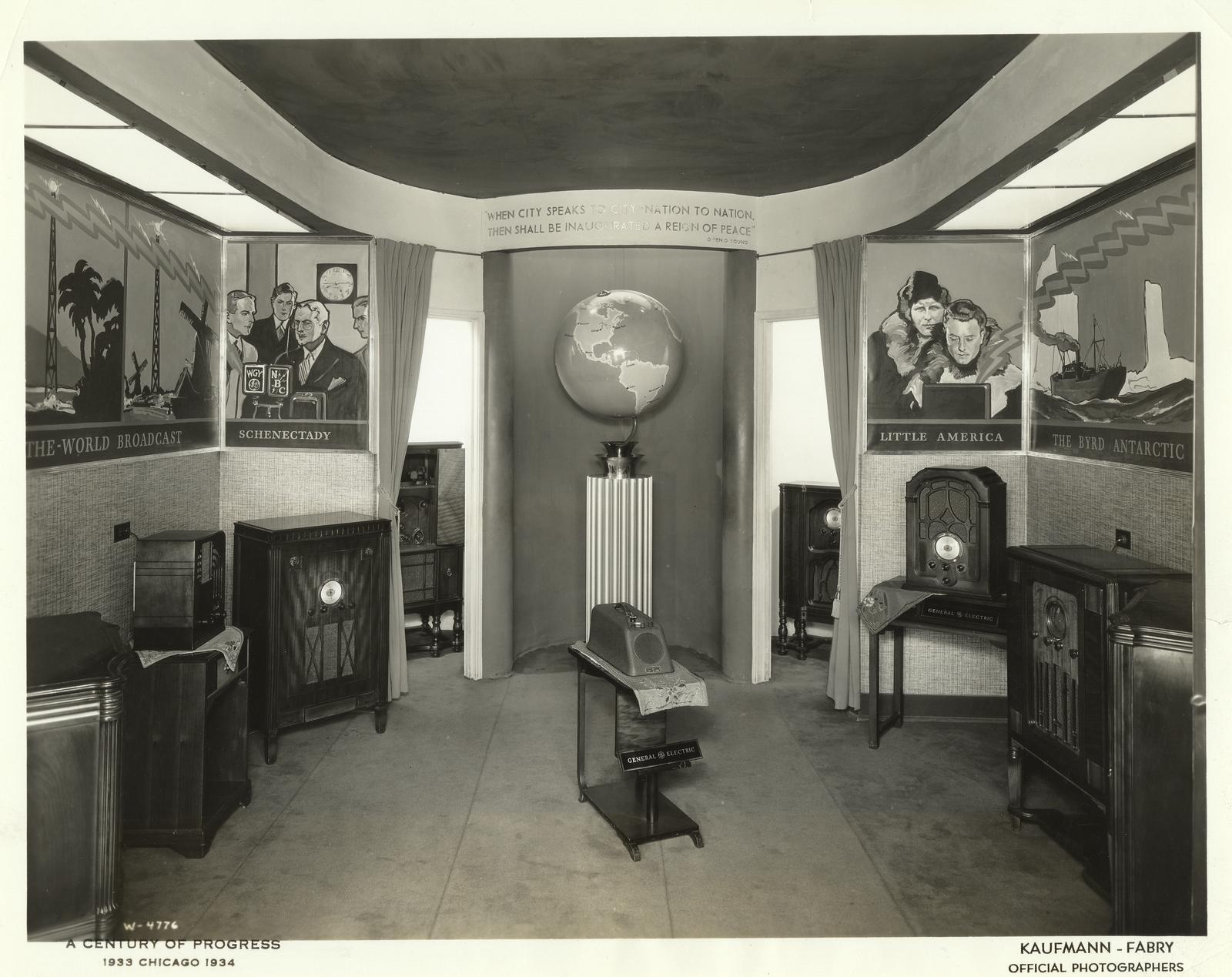 ECC "This display of radio sets, with a background symbolizing r